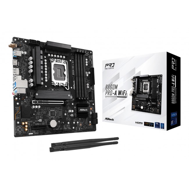 Asrock B860M Pro-A WiFi Intel B860 LGA 1851 (Socket V1) micro ATX Asrock B860M Pro-A WiFi Intel B860 LGA 1851 (Socket V1) micro ATX