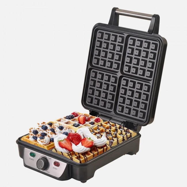 Fabrilamp P032CR3025 waffle iron 2 waffle(s) 1500 W Black, Nickel