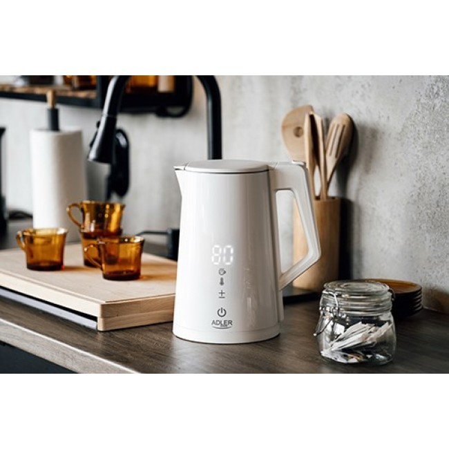 Adler AD 1345 electric kettle 1.7 L 1850 W White