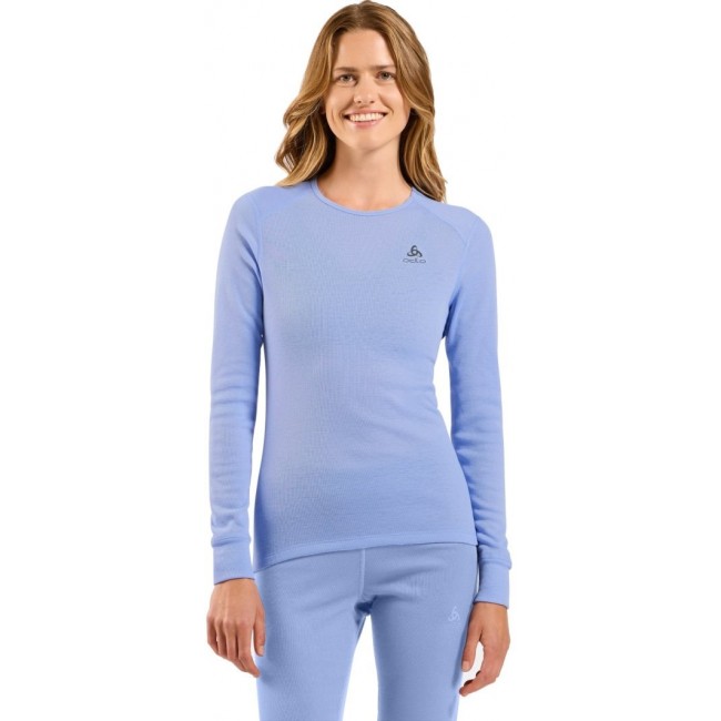 Odlo BL TOP crew neck l/s ACTIVE WARM long-sleeved thermal underwear, size S, blue-grey Odlo BL TOP crew neck l/s ACTIVE WARM long-sleeved thermal underwear, size S, blue-grey
