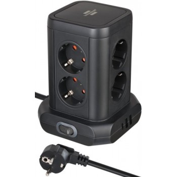Brennenstuhl 1153560010 power extension 2 m 8 AC outlet(s) Indoor Black