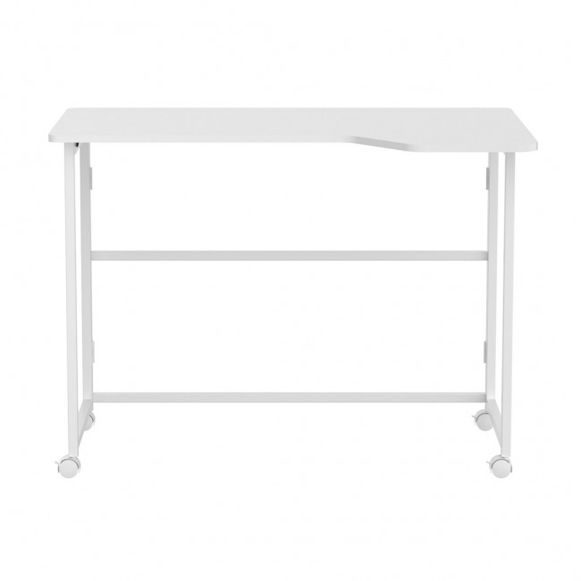 Maclean Folding Desk, White, Mobile, 100x65 cm, max. 50 kg, Corner, L-Shaped, MC-1250 L/W