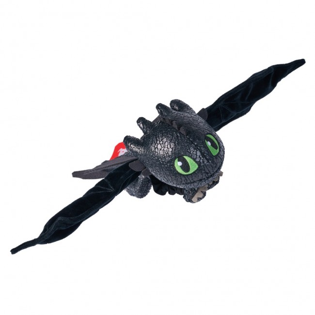 DreamWorks Dragons How to Train Your Dragon, Hug and Glide Toothless Plush Toy, 12 Dragon Stuffed Animal, Kids Toys for Boys Ages 4 and Up