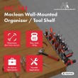 Maclean Wall-Mounted Organizer / Tool Shelf, black, dimensions 40x14.5x4.6 cm, max. 30 kg, MC-141
