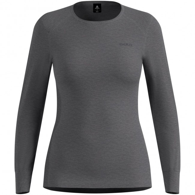 Koszulka termoaktywna z d ugim rękawem damska Odlo ACTIVE WARM BL TOP crew neck l/s szary L