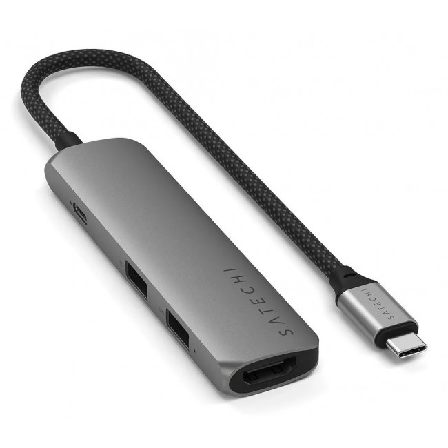 Satechi ST-P4SM interface hub USB Type-C 10000 Mbit/s Grey