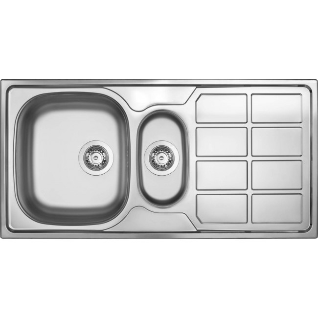 1.5-bowl steel sink with drainer 1.5-bowl steel sink with drainer