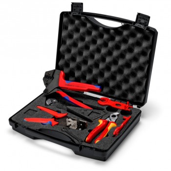 Knipex 97 91 04 V01 cable crimper Cable die set Grey, Orange, Red