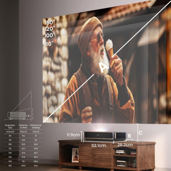 Hisense PT1 Ultra short throw projector UHD 4K (3840x2160) 3D Black