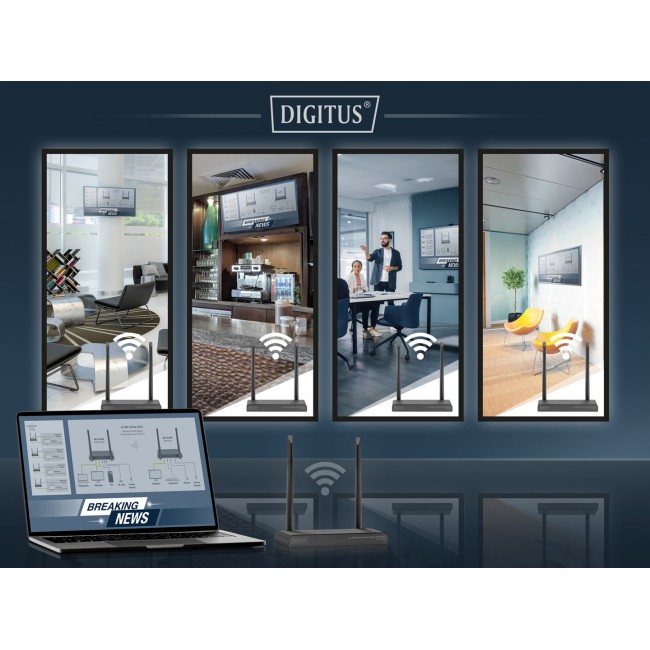 Digitus 4K Wireless HDMI KVM Extender Set, 150 m Digitus 4K Wireless HDMI KVM Extender Set, 150 m
