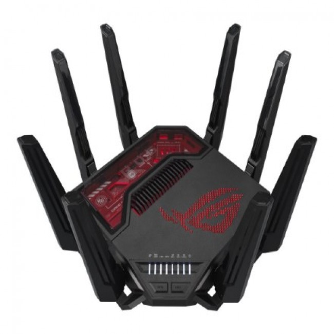 ASUS ROG Rapture GT-BE19000 wireless router Multi-Gigabit Ethernet Tri-band (2.4 GHz / 5 GHz / 6 GHz) Black, Red ASUS ROG Rapture GT-BE19000 wireless router Multi-Gigabit Ethernet Tri-band (2.4 GHz / 5 GHz / 6 GHz) Black, Red