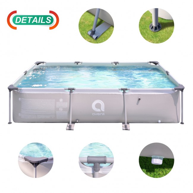AVENLI grey frame pool, 300x207x66
