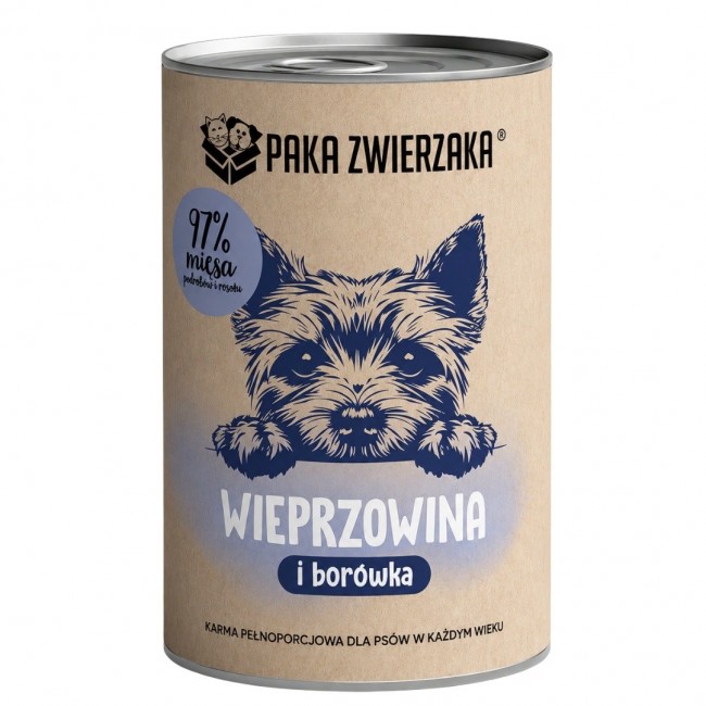 PAKA ZWIERZAKA Pork with blueberries Mono - wet dog food - 400g