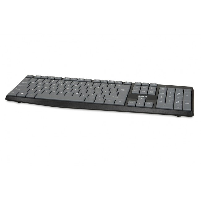 iBox IKC2010G keyboard Home USB QWERTY English Grey, Black