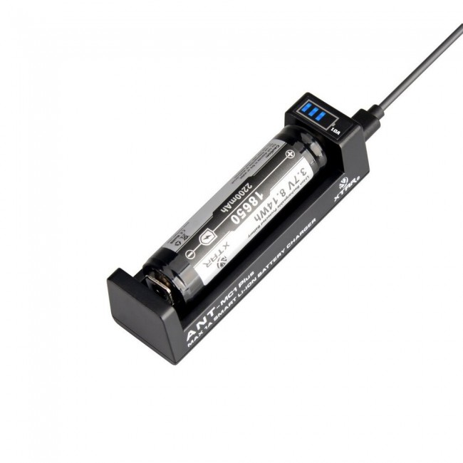 Fast charger for cylindrical Li-ion batteries 18650 Xtar ANT MC1 Plus Fast charger for cylindrical Li-ion batteries 18650 Xtar ANT MC1 Plus