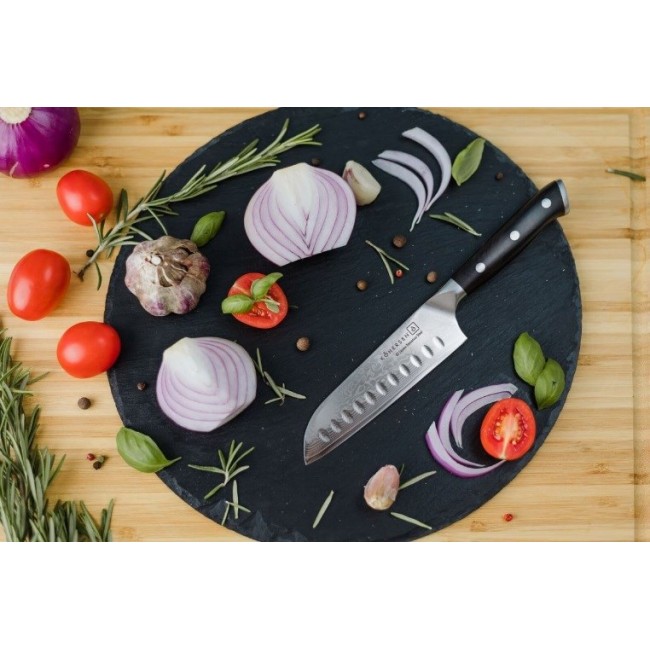Kohersen Elegance Ebony Wood Santoku knife Damascus steel 12.7 cm Kohersen Elegance Ebony Wood Santoku knife Damascus steel 12.7 cm