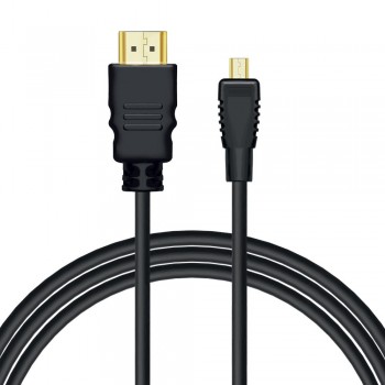 Savio CL-40/M HDMI (M) - micro HDMI (M) cable with Ethernet, 2m, Black