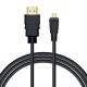 Savio CL-40/M HDMI (M) - micro HDMI (M) cable with Ethernet, 2m, Black