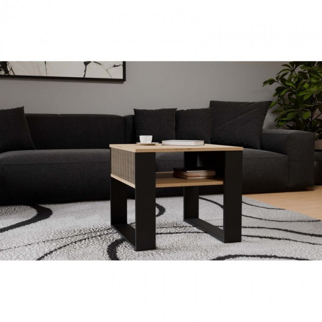 MODERN 2P MINI SLIM coffee table, artisan/black
