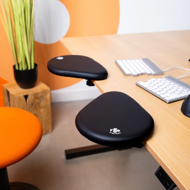 R-Go Tools Armrest R-Go split, ergonomic armrest in two parts, adjustable, symmetrical, with softfoam, black