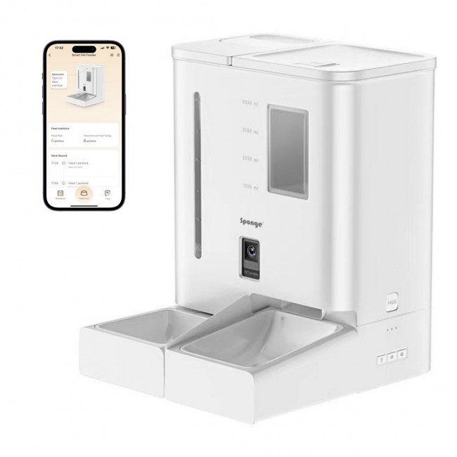SPONGE Pet Feeder Smart Dual - smart pet food dispenser 5l