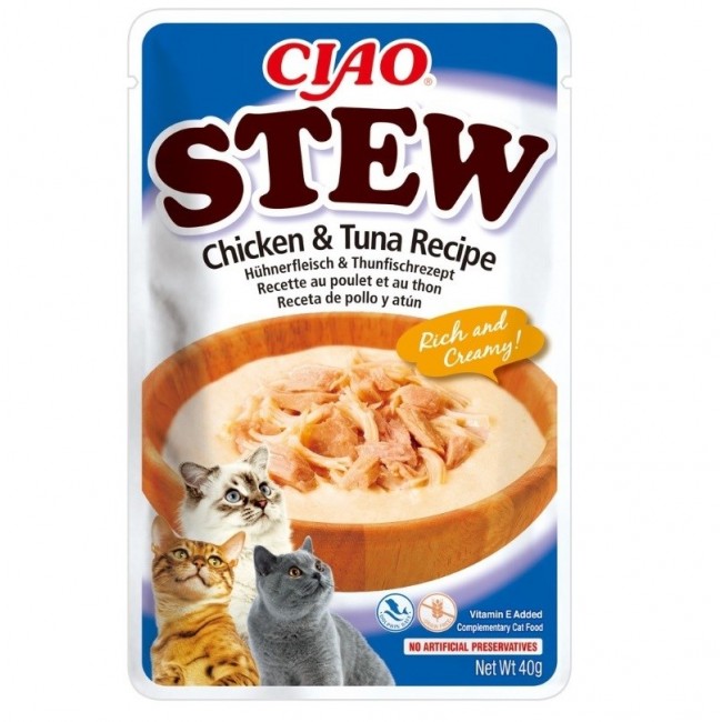 INABA Ciao Stew Chicken & Tuna - wet cat food - 40g