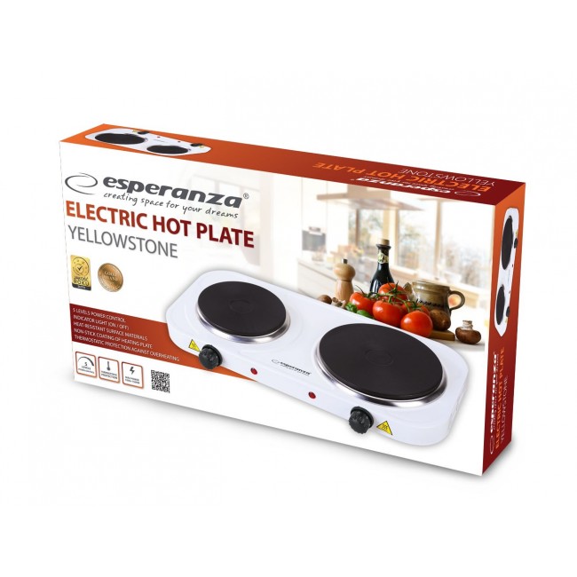 Esperanza EKH014W Electric cooker 2 zones White