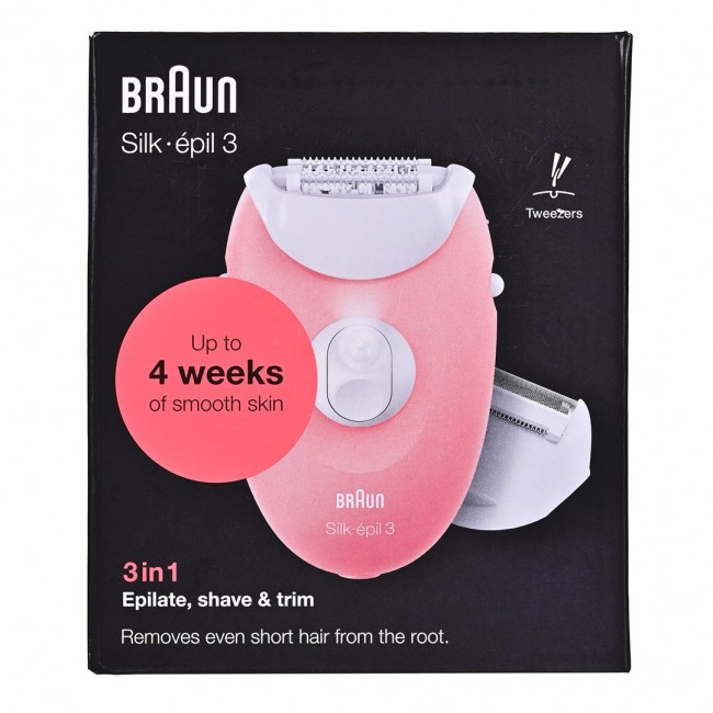 BRAUN Silk- pil 3 SE3-277 Epilator, White and Pink