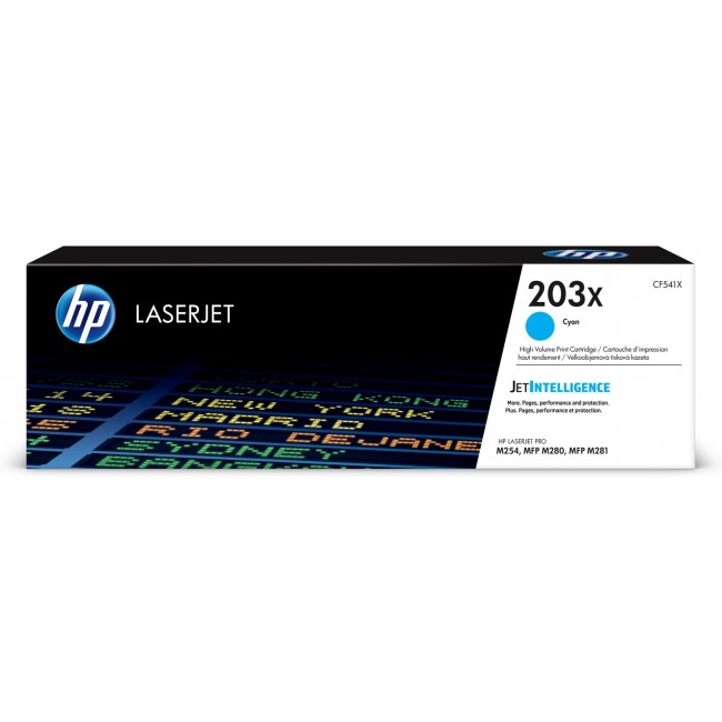 HP 203X High Yield Cyan Original LaserJet Toner Cartridge HP 203X High Yield Cyan Original LaserJet Toner Cartridge