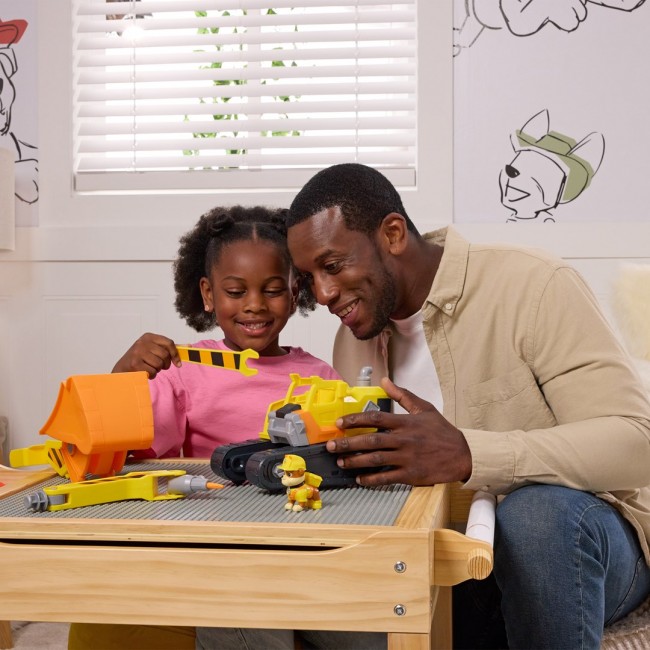 Rubble & Crew Rubble's Ultimate Tool Bulldozer Vehicle, Toy Truck with Action Figure, PAW Patrol Kids Toys for Boys & Girls Ages 3 and Up