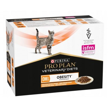 PURINA Pro Plan Veterinary Diets OM St/Ox Obesity - wet cat food - 10x85 g