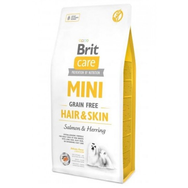 BRIT Care Mini Hair&Skin Salmon&Herring - dry dog food - 7 kg