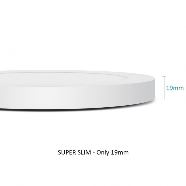 LED plafond panel 7in1 flush-mounted ultra slim 30W 3 colors (WW, NW, CW) Led4U LD142 microwave built-in power supply