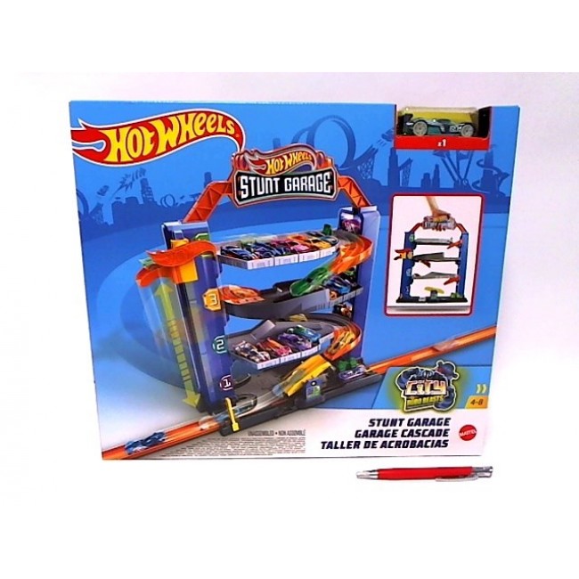 Hot Wheels City Stunt Garage Playset with 1 Toy Car in 1:64 Scale & Storage for 20+ Vehicles Hot Wheels City Stunt Garage Playset with 1 Toy Car in 1:64 Scale & Storage for 20+ Vehicles