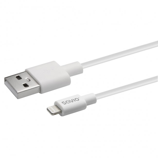 Savio Cl-193 USB cable USB 2.0 2 m USB A USB C/Lightning White