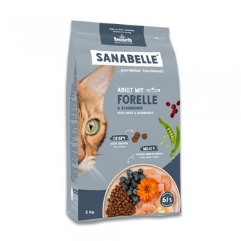 BOSCH Sanabelle Adult Trout & Blueberries - dry cat food - 2kg