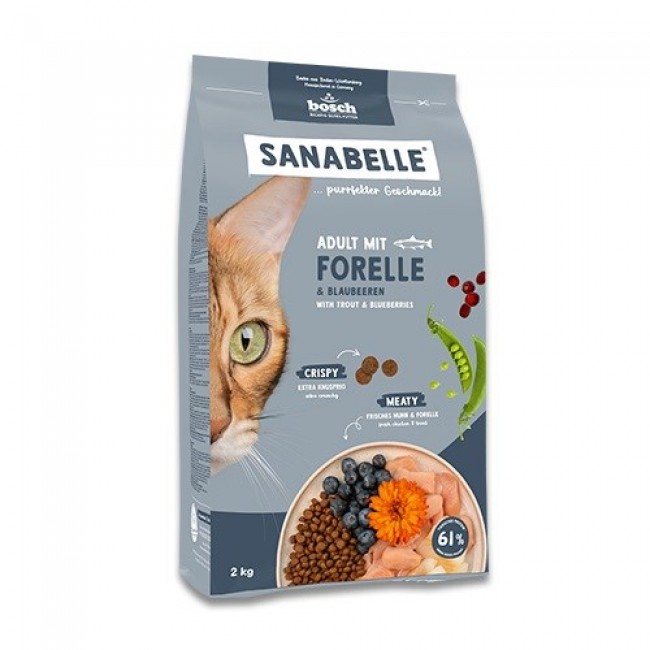 BOSCH Sanabelle Adult Trout & Blueberries - dry cat food - 2kg