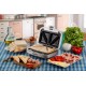 Ariete 1972 Sandwiches & Cookies Party Time, Multifunction Electric Griddle, 700 Watt, 3 non-stick and interchangeable plates, Blue
