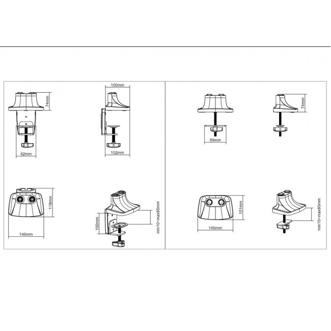 Multibrackets M Deskmount Gas Spring Dual Black Multibrackets M Deskmount Gas Spring Dual Black