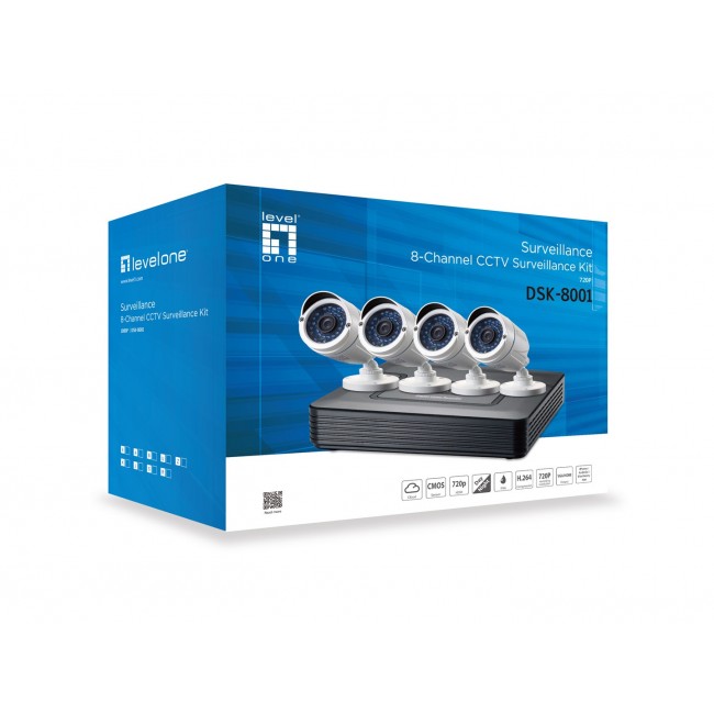 LevelOne DSK-8001 video surveillance kit Wired 8 channels