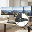 Maclean MC-811 Monitor Bracket Desk Mount Holder For 3 LCD LED Monitors USB 17'' - 27
