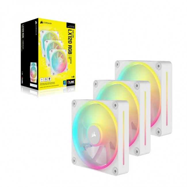CORSAIR L fter 120*120*25 LX120 RGB iCUE Link White Triple