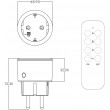 Entac Remote Controlled Socket, Set of 3 Sockets with RC