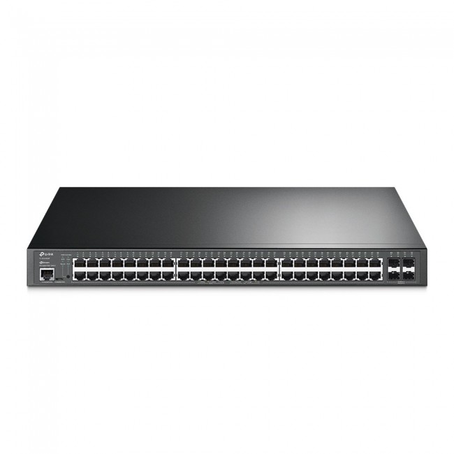 TP-Link JetStream 48-Port Gigabit and 4-Port 10GE SFP+ L2+ Managed Switch with 48-Port PoE+