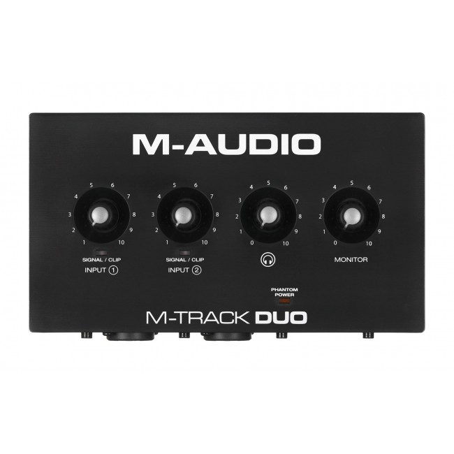 M-AUDIO M-Track Duo USB Audio interface Crystal preamplifier 16 bit 48 kHz Black
