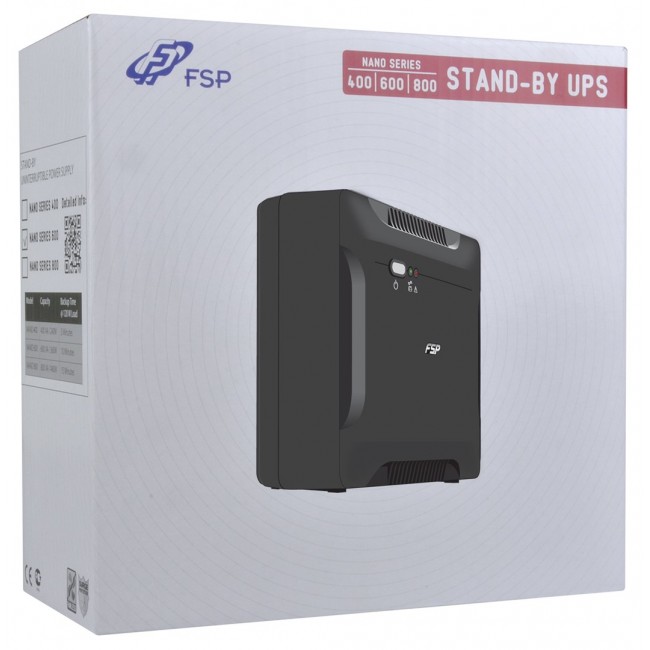 FSP Nano 600 uninterruptible power supply (UPS) Standby (Offline) 0.6 kVA 360 W 2 AC outlet(s) FSP Nano 600 uninterruptible power supply (UPS) Standby (Offline) 0.6 kVA 360 W 2 AC outlet(s)