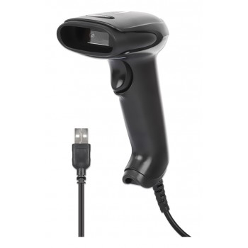 Manhattan Contact CCD Handheld Barcode Scanner, USB, 60mm Scan Width, Cable 152cm, Max Ambient Light 5,000 lux (sunlight), Black, Three Year Warranty