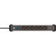 Brennenstuhl 1391030610 power extension 3 m 6 AC outlet(s) Indoor Black, Silver
