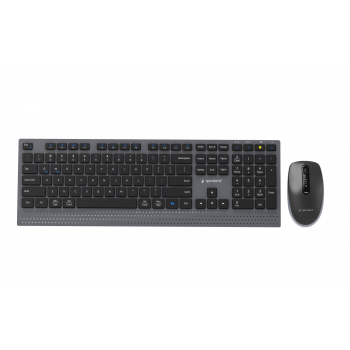 Gembird KBS-WPS-02 Dual-mode slim wireless desktop set, 2.4G+BT, US layout