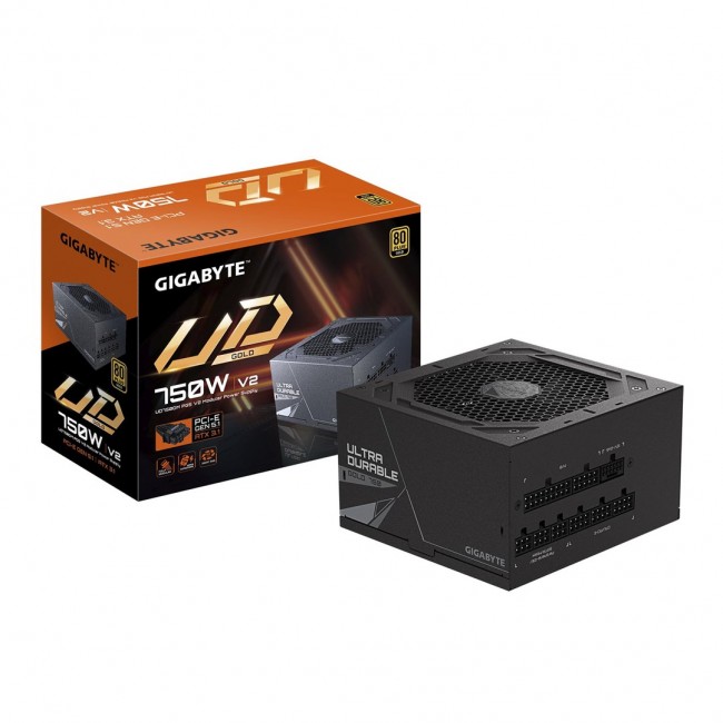 GIGABYTE UD750GM PG5 V2 Power Supply Unit- PCIe Gen 5.1, 80 PLUS Gold, Fully Modular Design, 120mm Fan, ATX 3.1 compatible, EU Plug GIGABYTE UD750GM PG5 V2 Power Supply Unit- PCIe Gen 5.1, 80 PLUS Gold, Fully Modular Design, 120mm Fan, ATX 3.1 compatible, EU Plug
